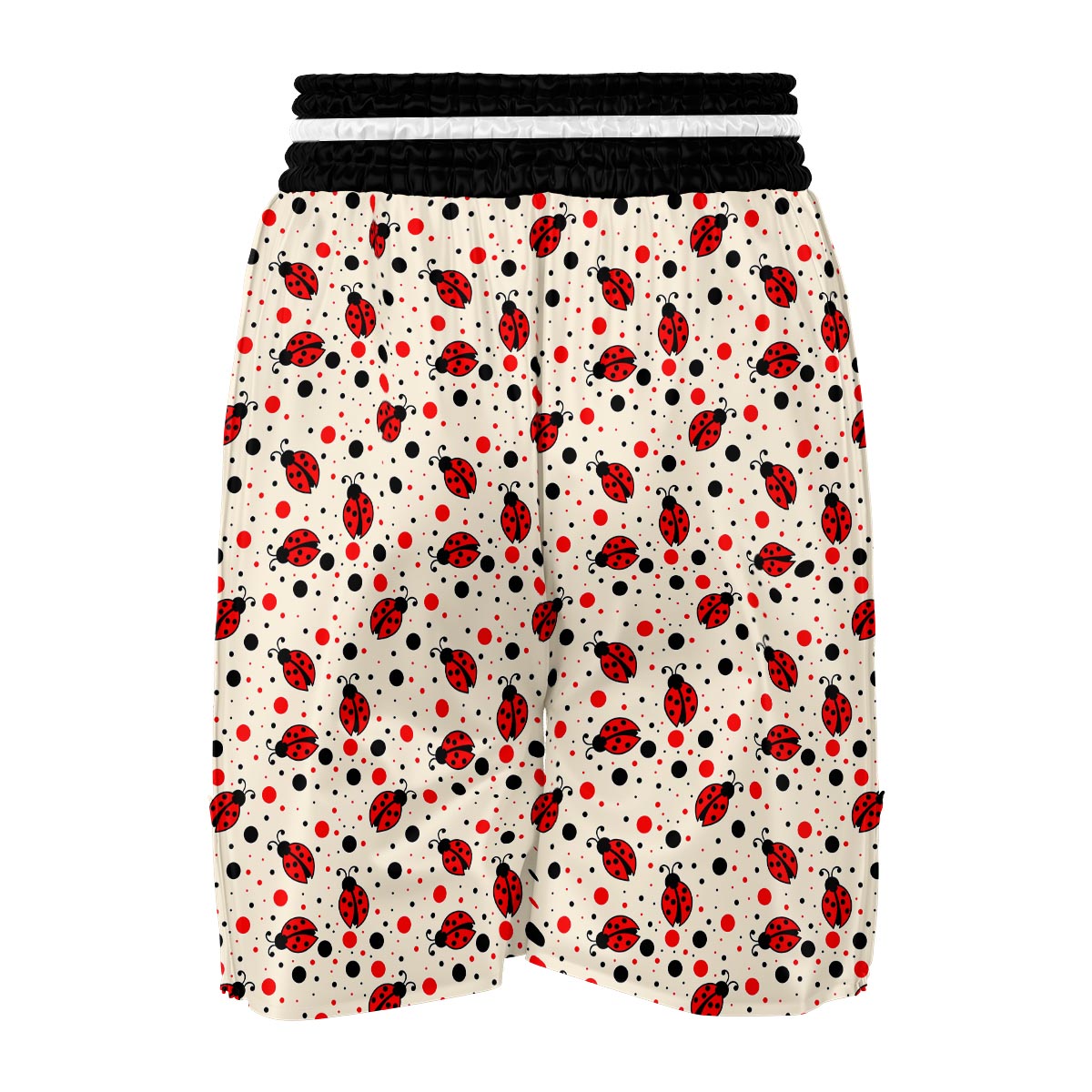 Pattern Print Ladybug Boxing Shorts-grizzshop