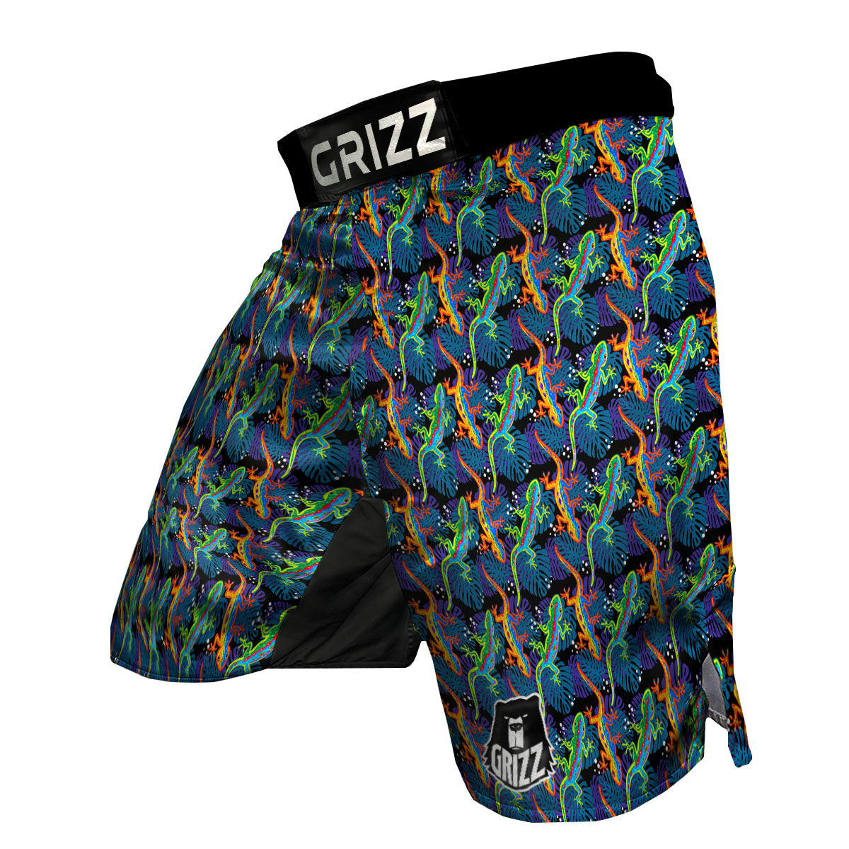 Pattern Print Lizard MMA Shorts-grizzshop