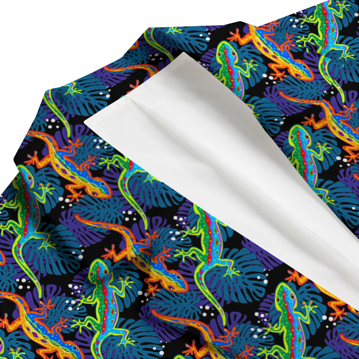 Pattern Print Lizard Men's Blazer-grizzshop