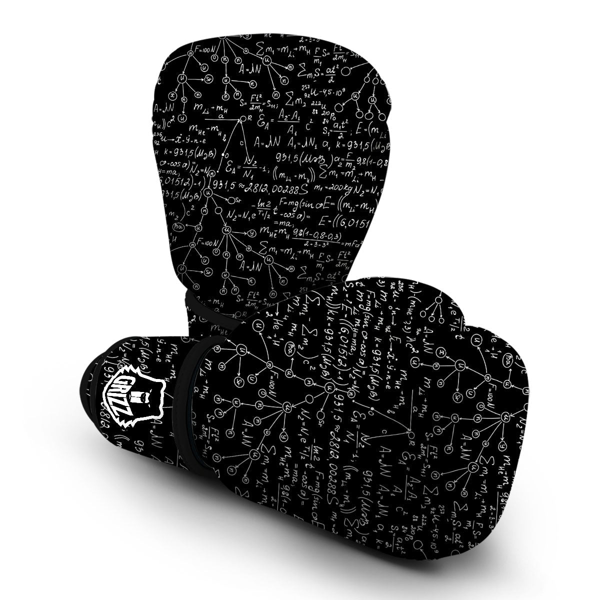 Pattern Print Math Boxing Gloves-grizzshop
