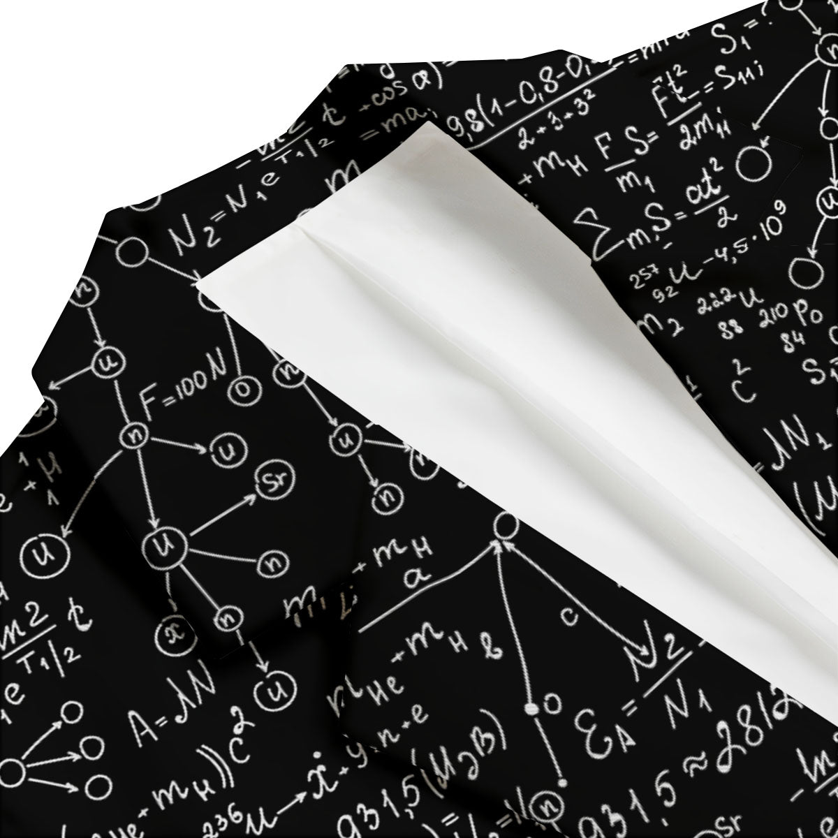 Pattern Print Math Men's Blazer-grizzshop