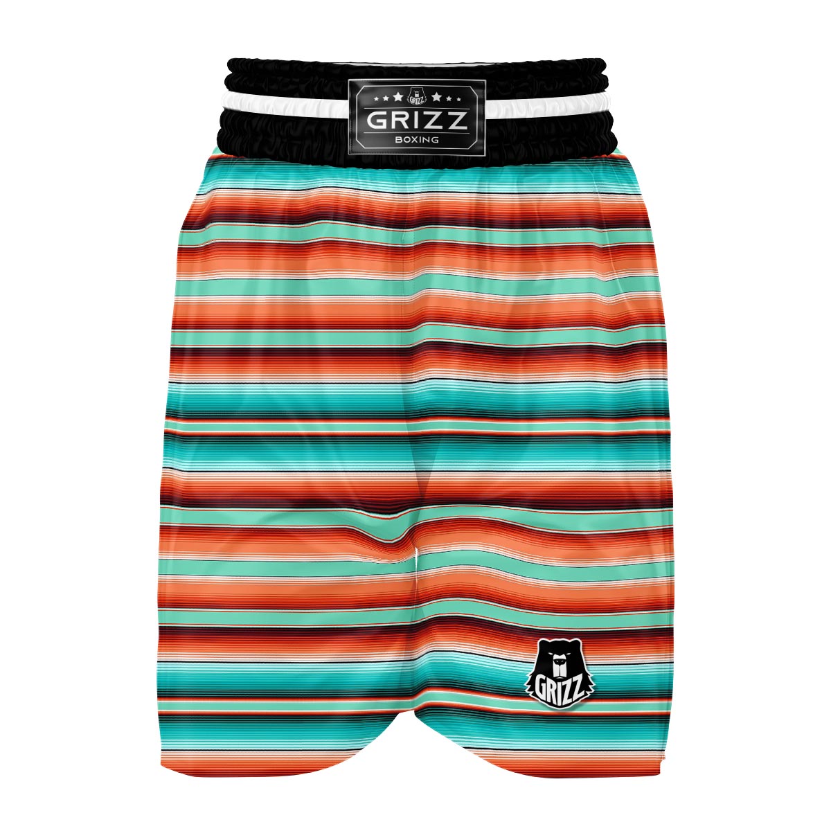Pattern Print Mexican Blanket Baja Serape Boxing Shorts-grizzshop