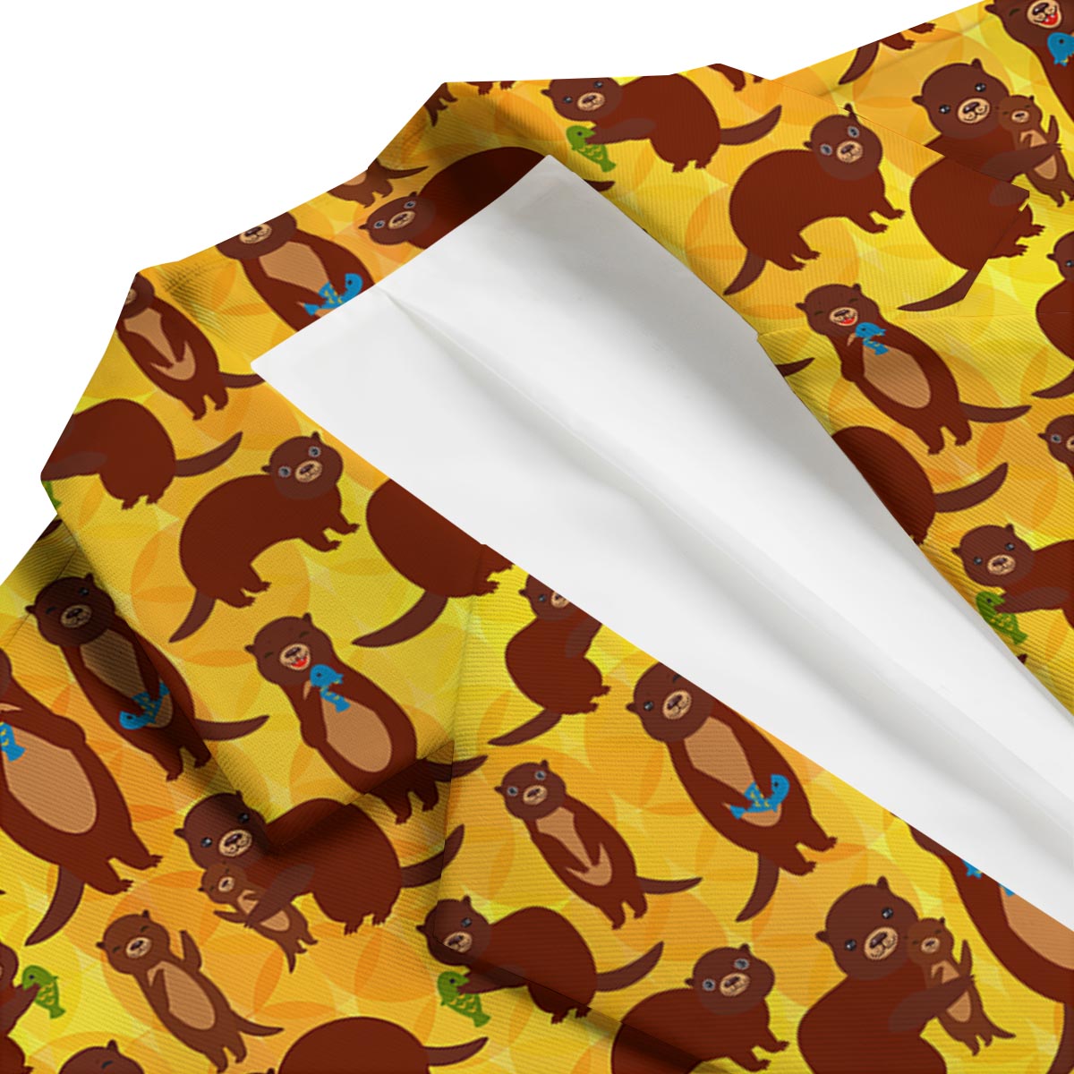 Pattern Print Otter Men's Blazer-grizzshop