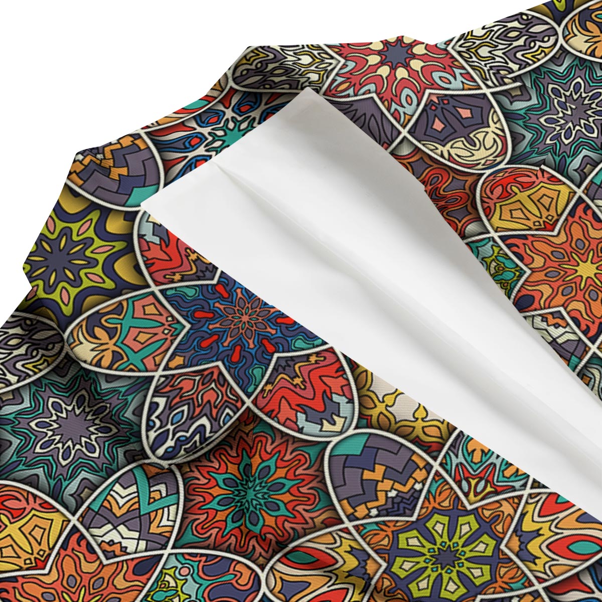 Pattern Print Patchwork Men's Blazer-grizzshop