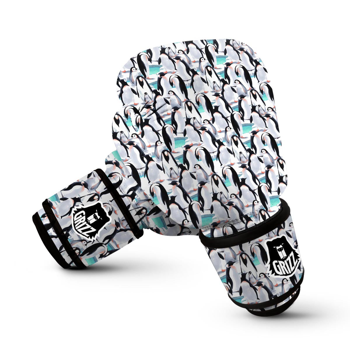 Pattern Print Penguin Boxing Gloves-grizzshop