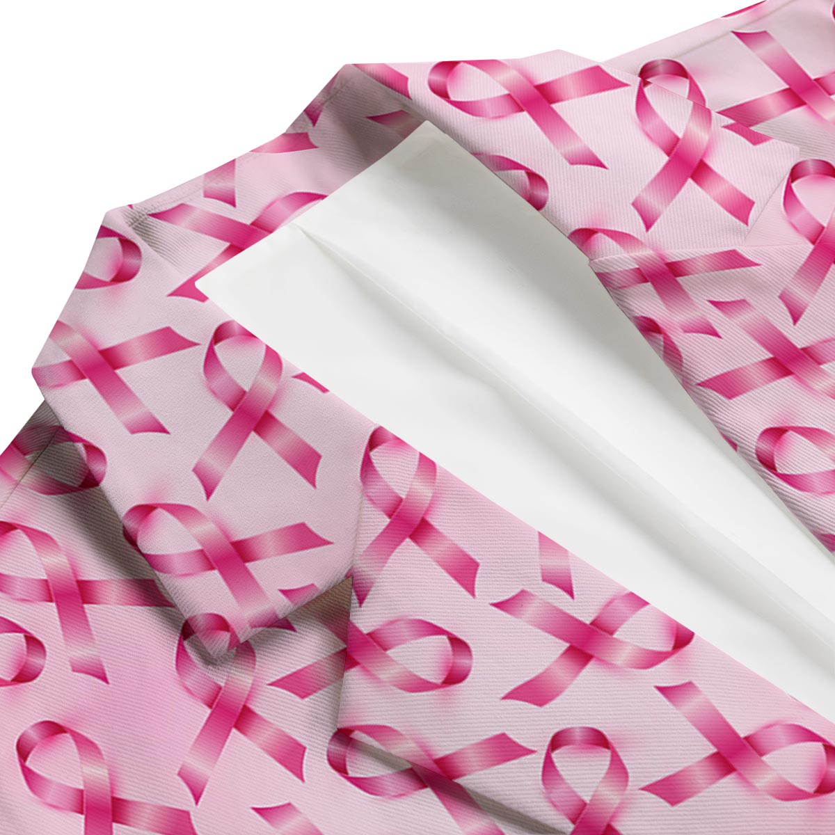 Pattern Print Pink Ribbon Breast Cancer Awareness Men's Blazer-grizzshop