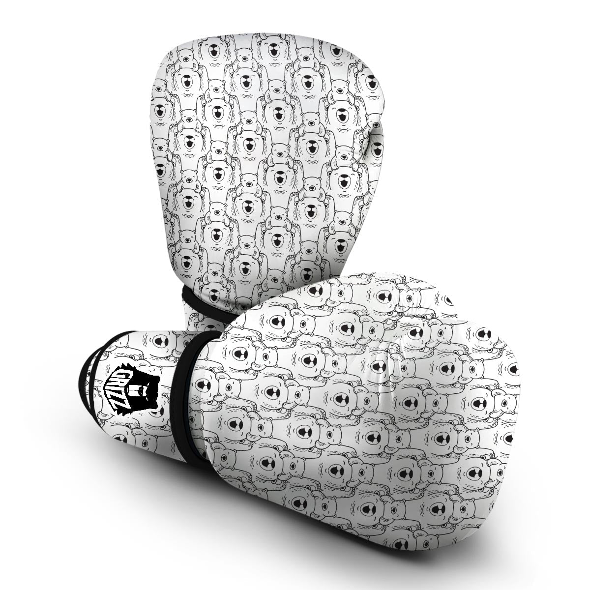 Pattern Print Polar Bear Boxing Gloves-grizzshop