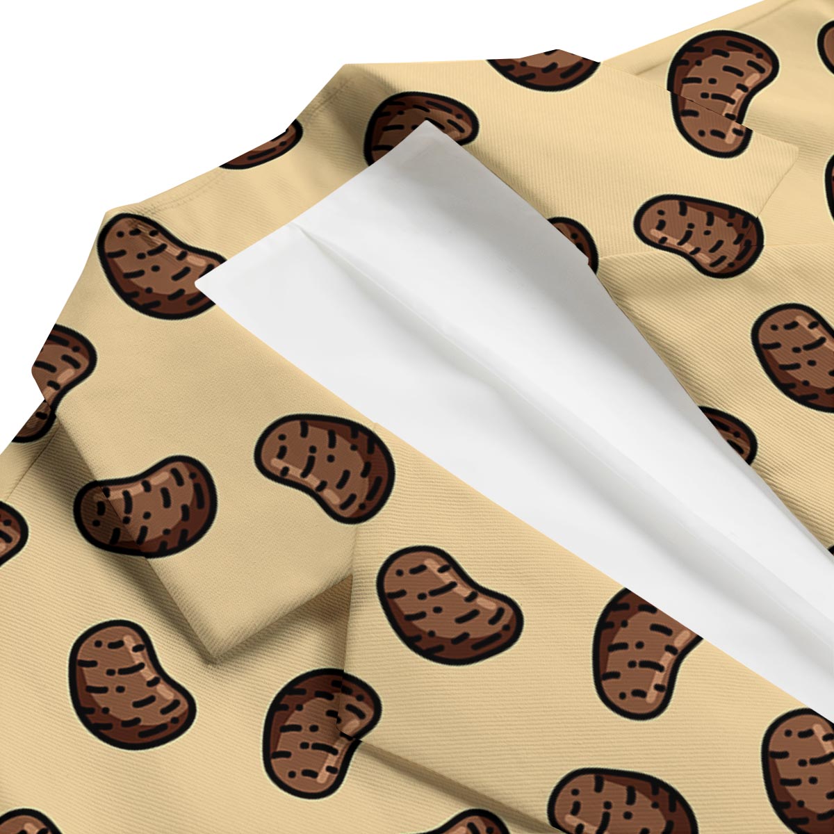Pattern Print Potato Men's Blazer-grizzshop
