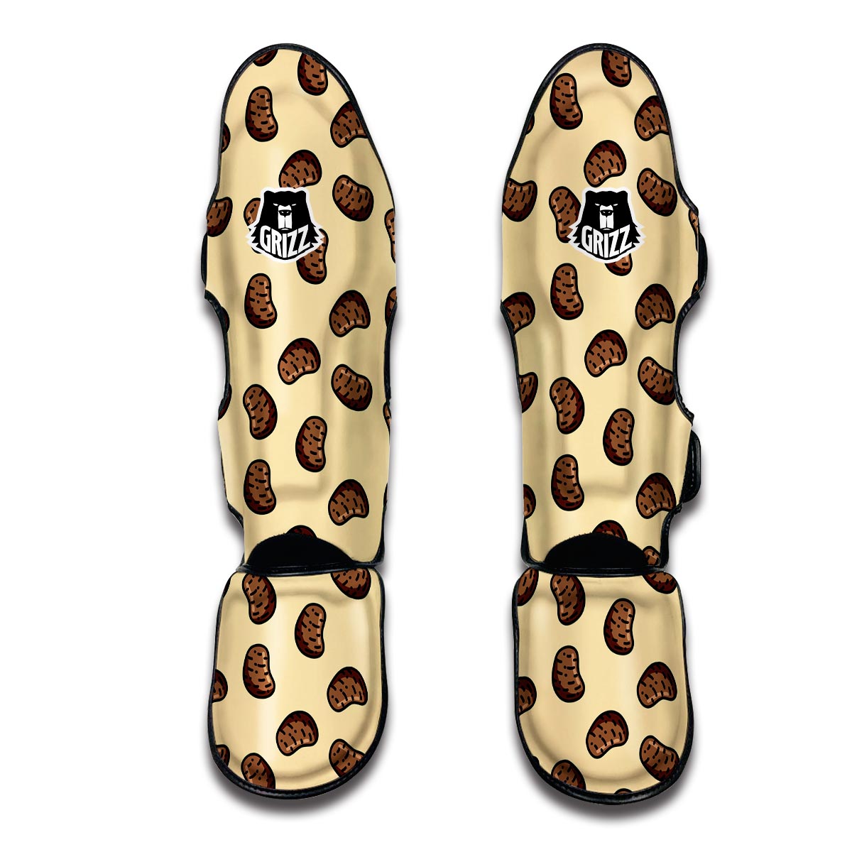 Cupcake Watercolor Print Pattern Muay Thai Shin Guards