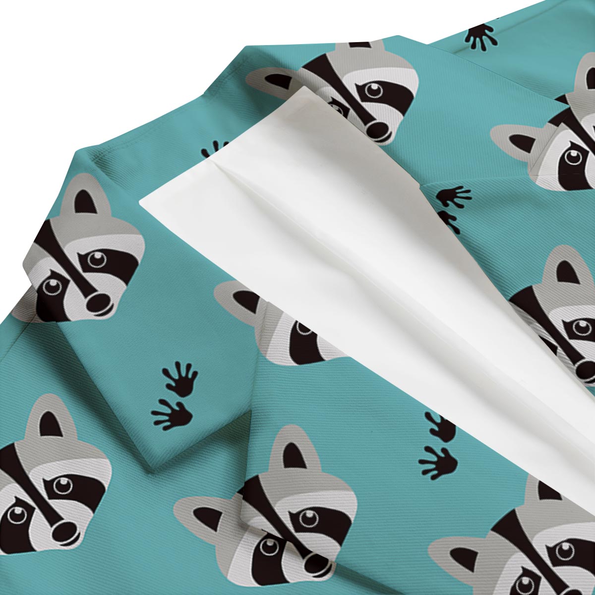 Pattern Print Raccoon Men's Blazer-grizzshop