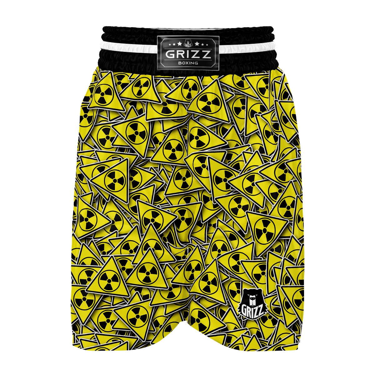 Pattern Print Radiation Boxing Shorts-grizzshop
