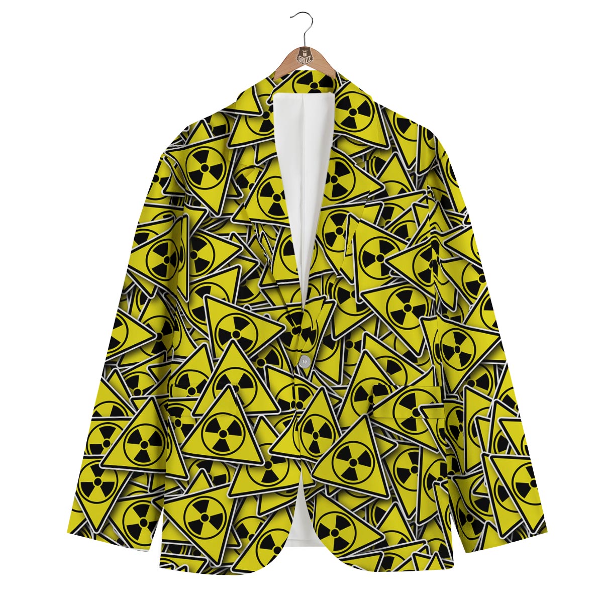 Pattern Print Radiation Men's Blazer-grizzshop
