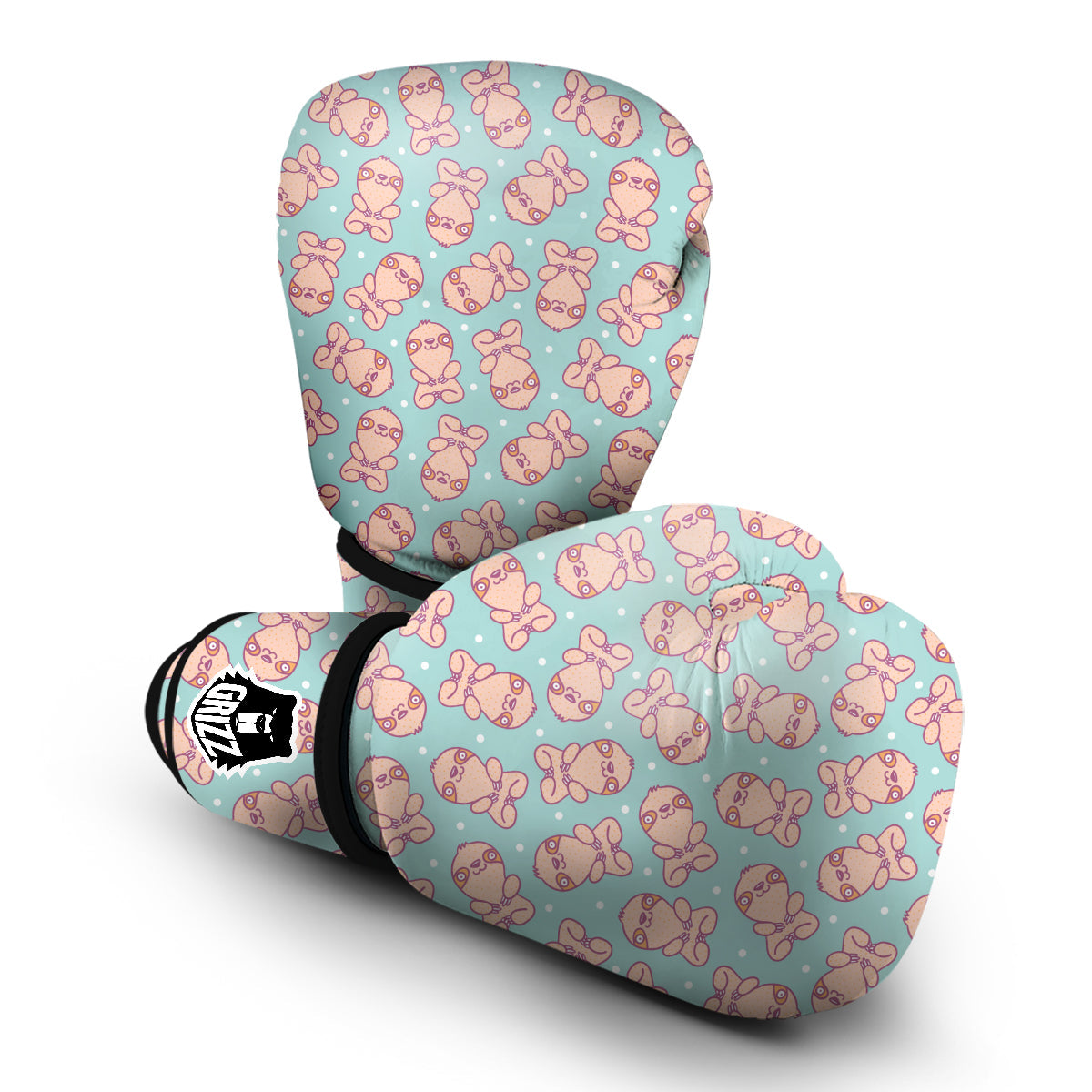 Pattern Print Sloth Boxing Gloves-grizzshop