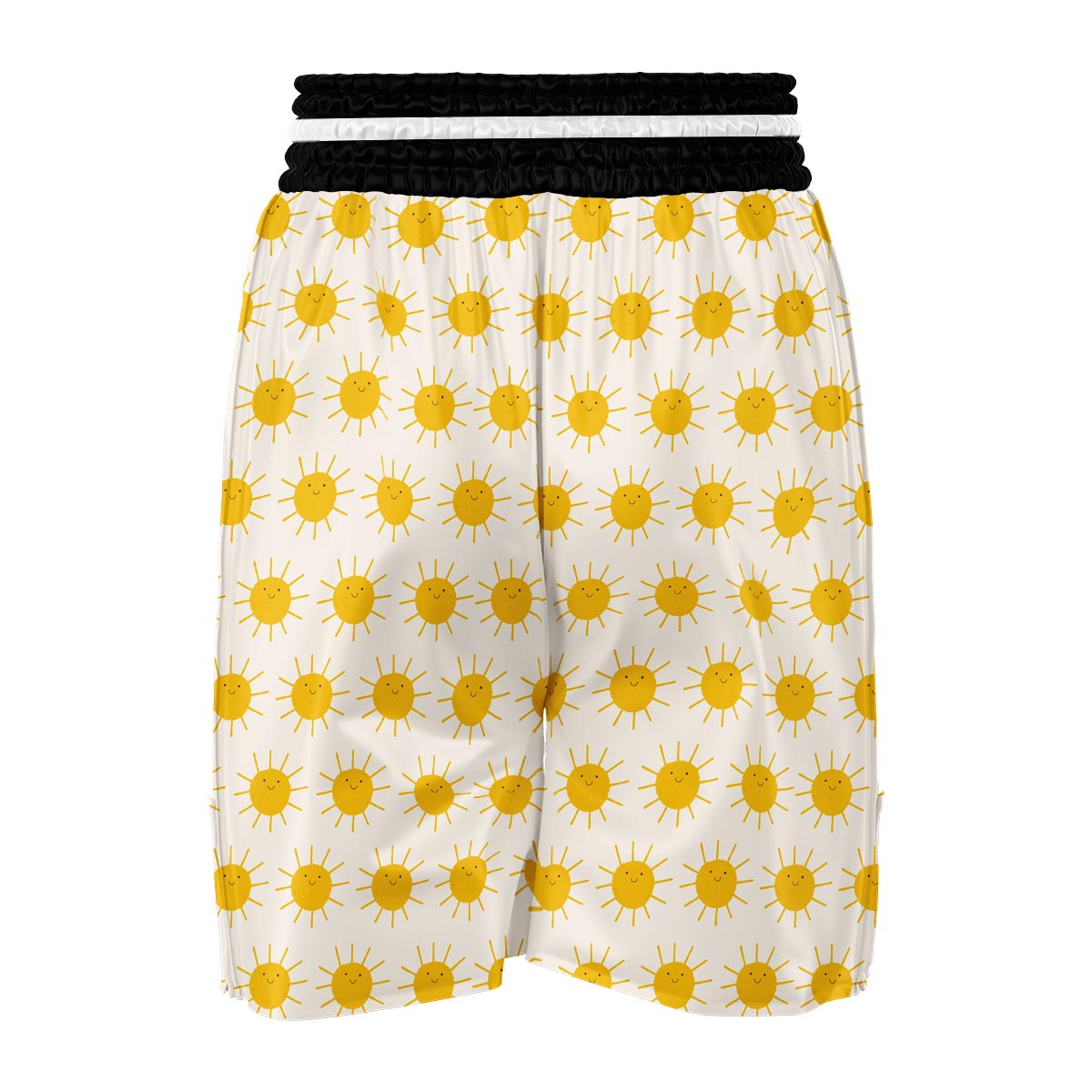 Pattern Print Sun Boxing Shorts-grizzshop