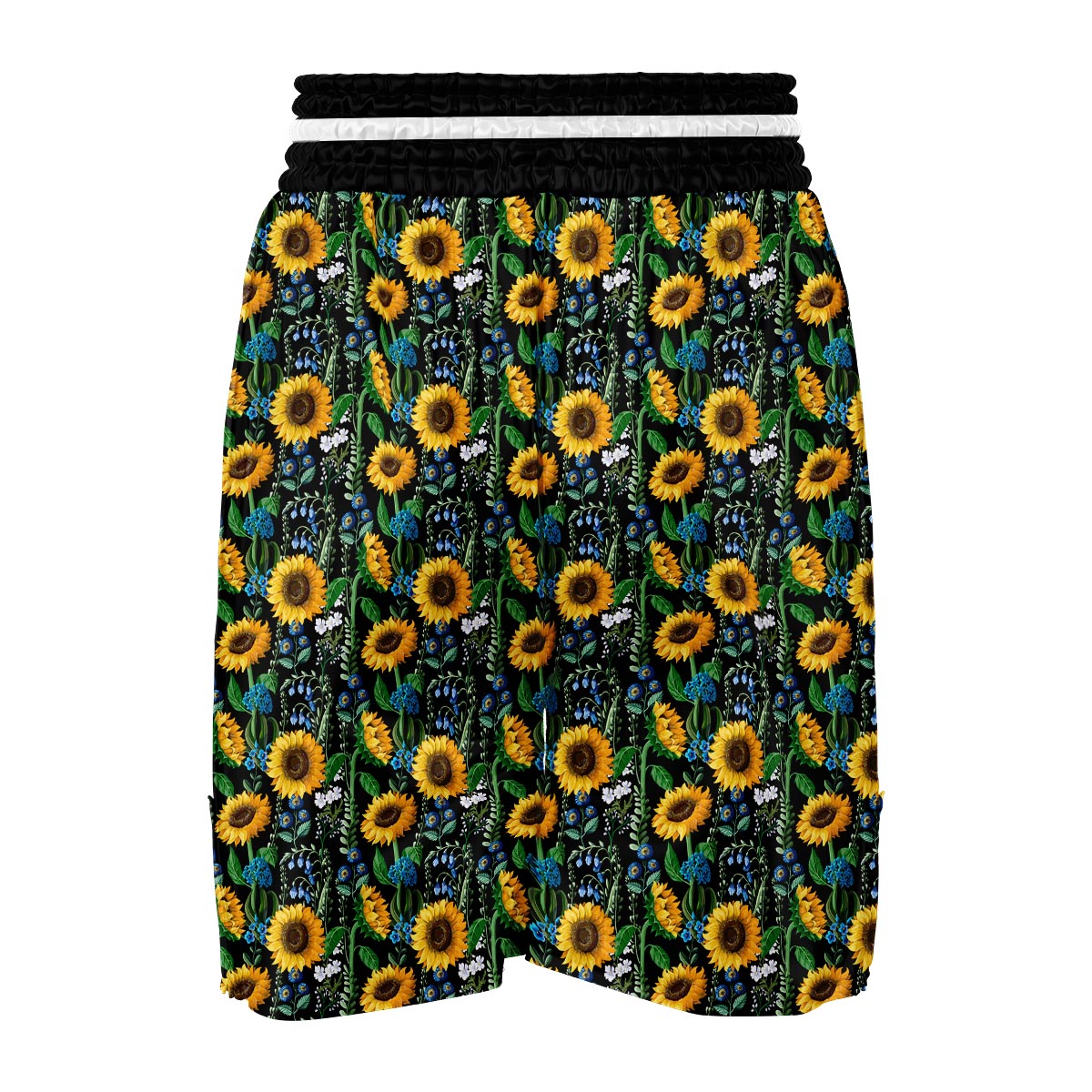 Pattern Print Sunflower Cartoon Boxing Shorts-grizzshop
