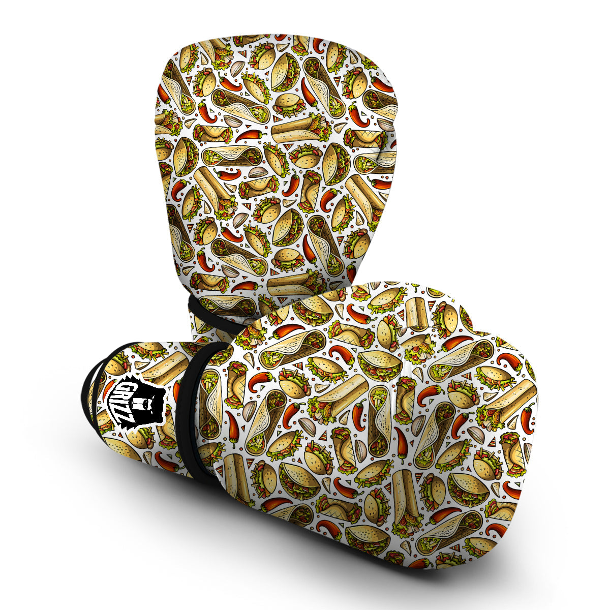 Pattern Print Taco Boxing Gloves-grizzshop
