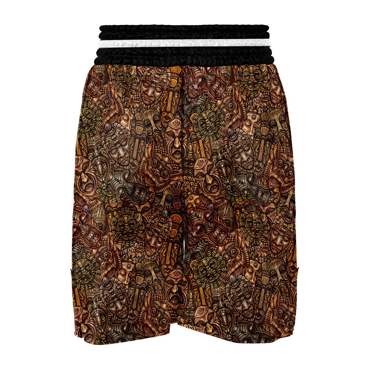 Pattern Print Totem Boxing Shorts-grizzshop