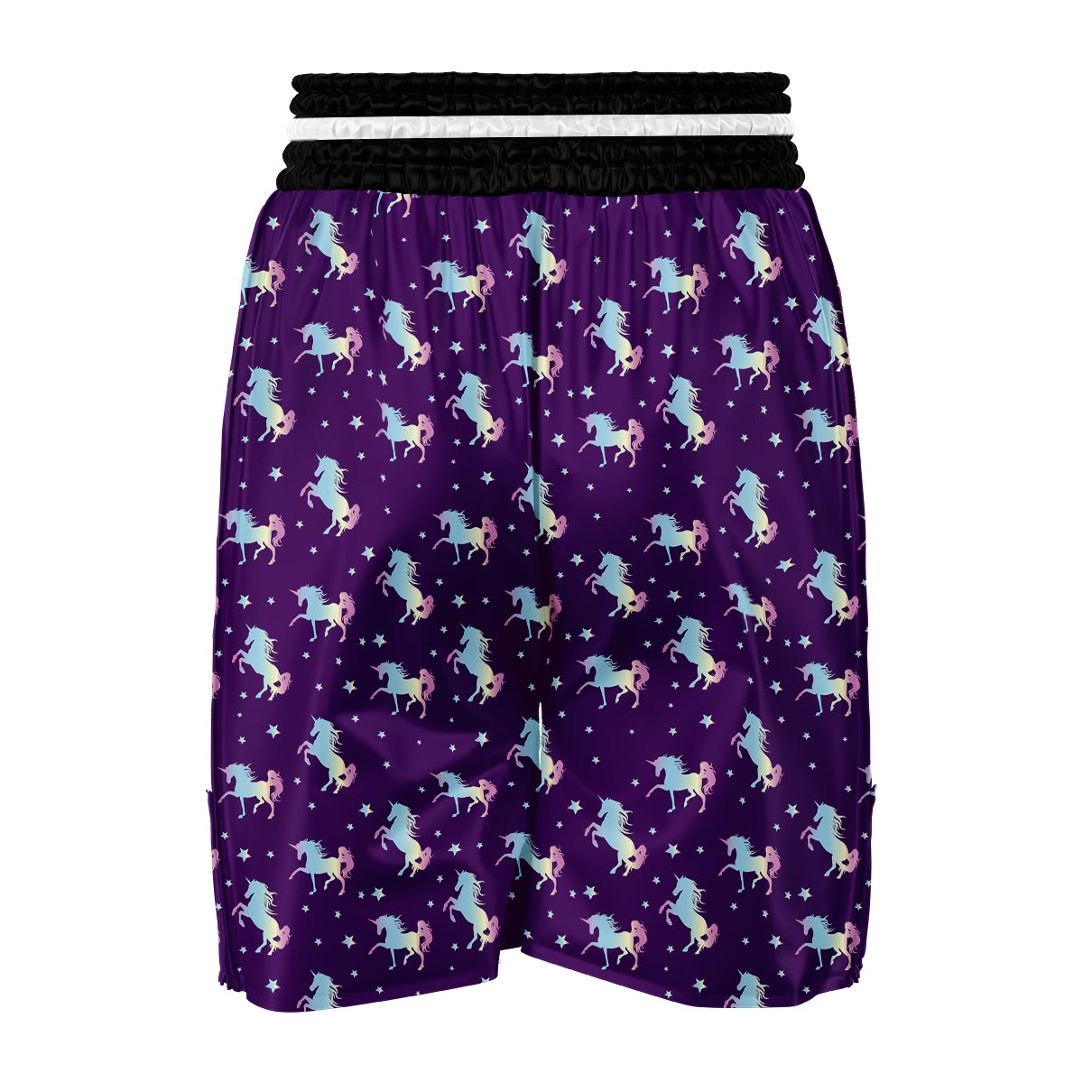 Pattern Print Unicorn Boxing Shorts-grizzshop