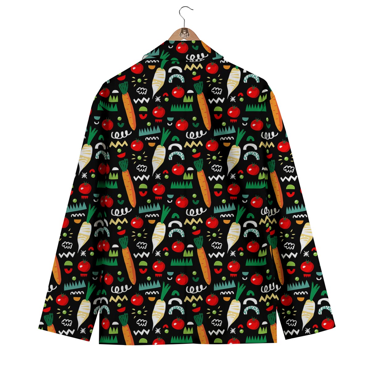 Pattern Print Vegan Men's Blazer-grizzshop