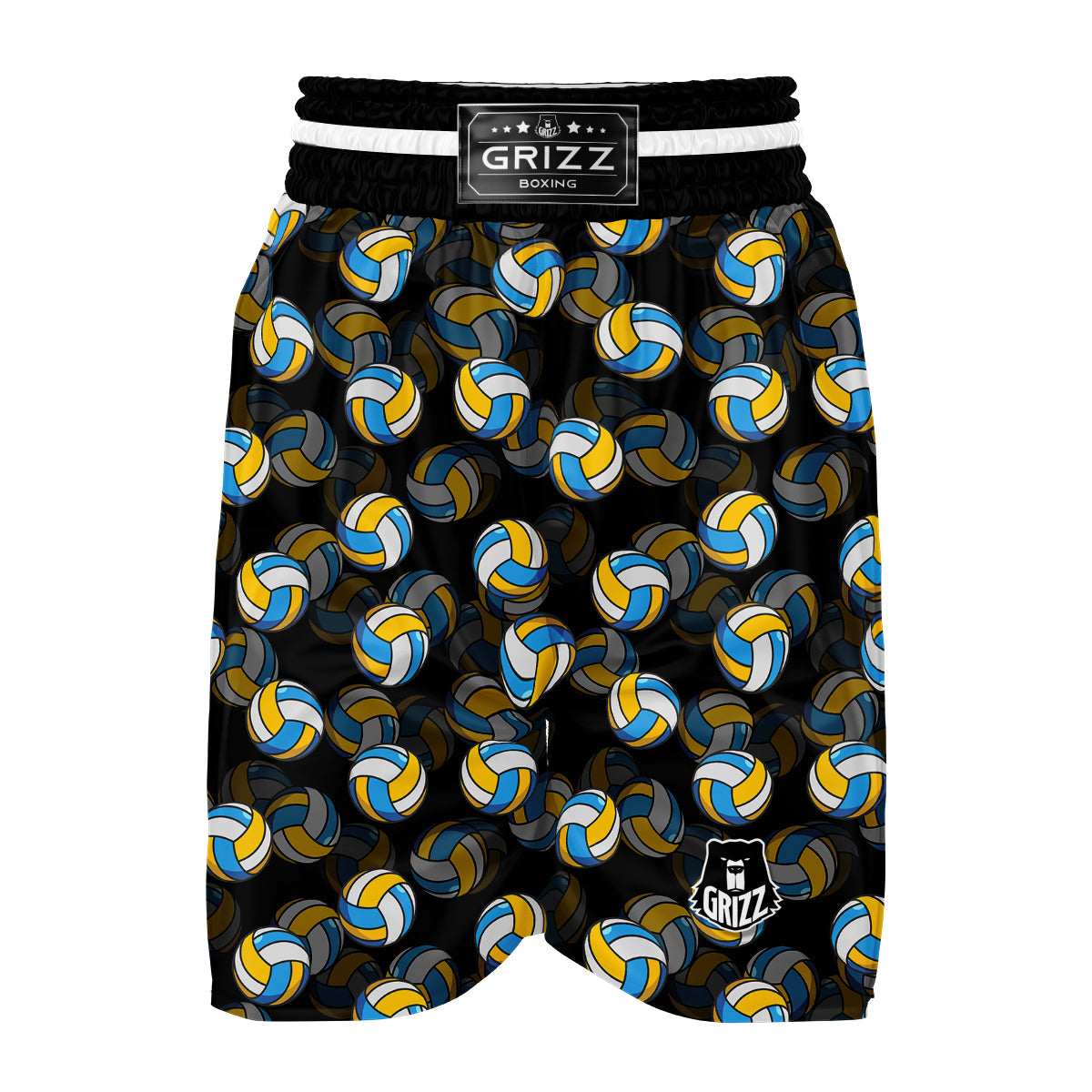 Pattern Print Volleyball Boxing Shorts-grizzshop
