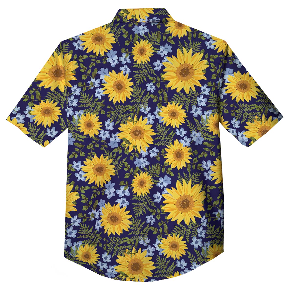 Pattern Sunflower Print Pattern Button Up Shirt-grizzshop
