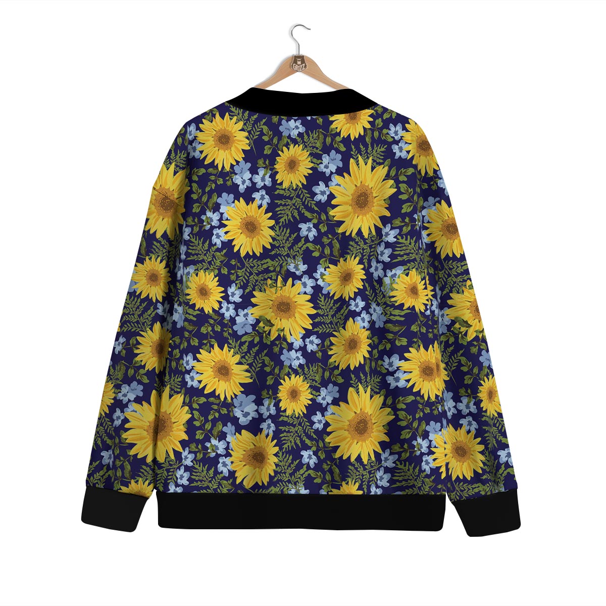 Pattern Sunflower Print Pattern Cardigan-grizzshop