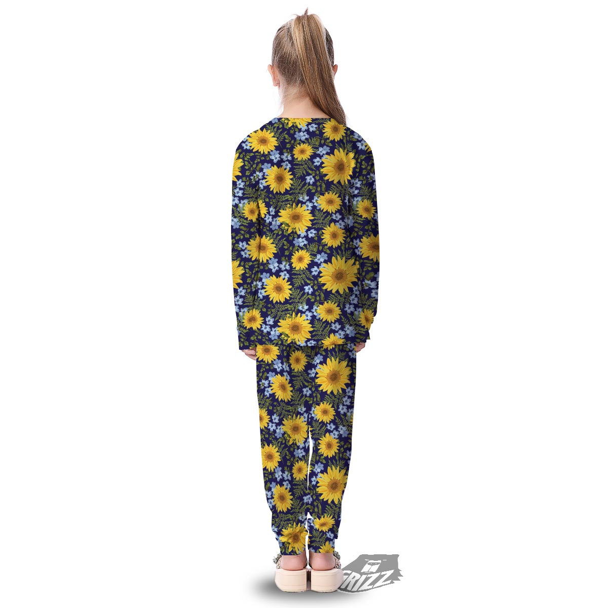Pattern Sunflower Print Pattern Kid's Pajamas-grizzshop