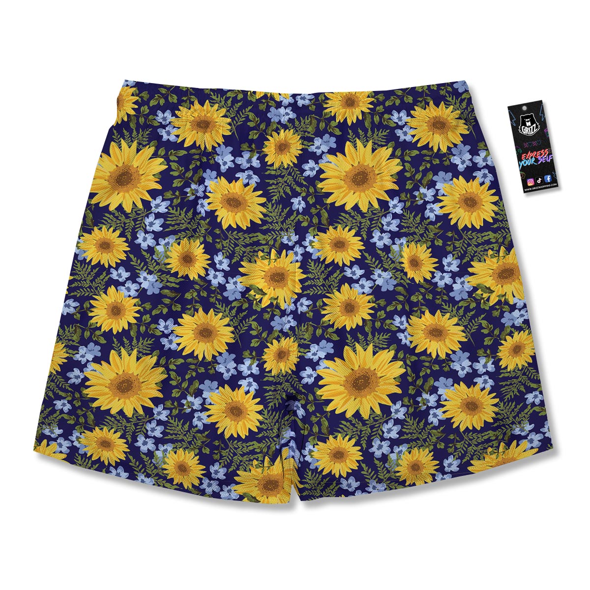 Pattern Sunflower Print Pattern Men's Running Shorts-grizzshop