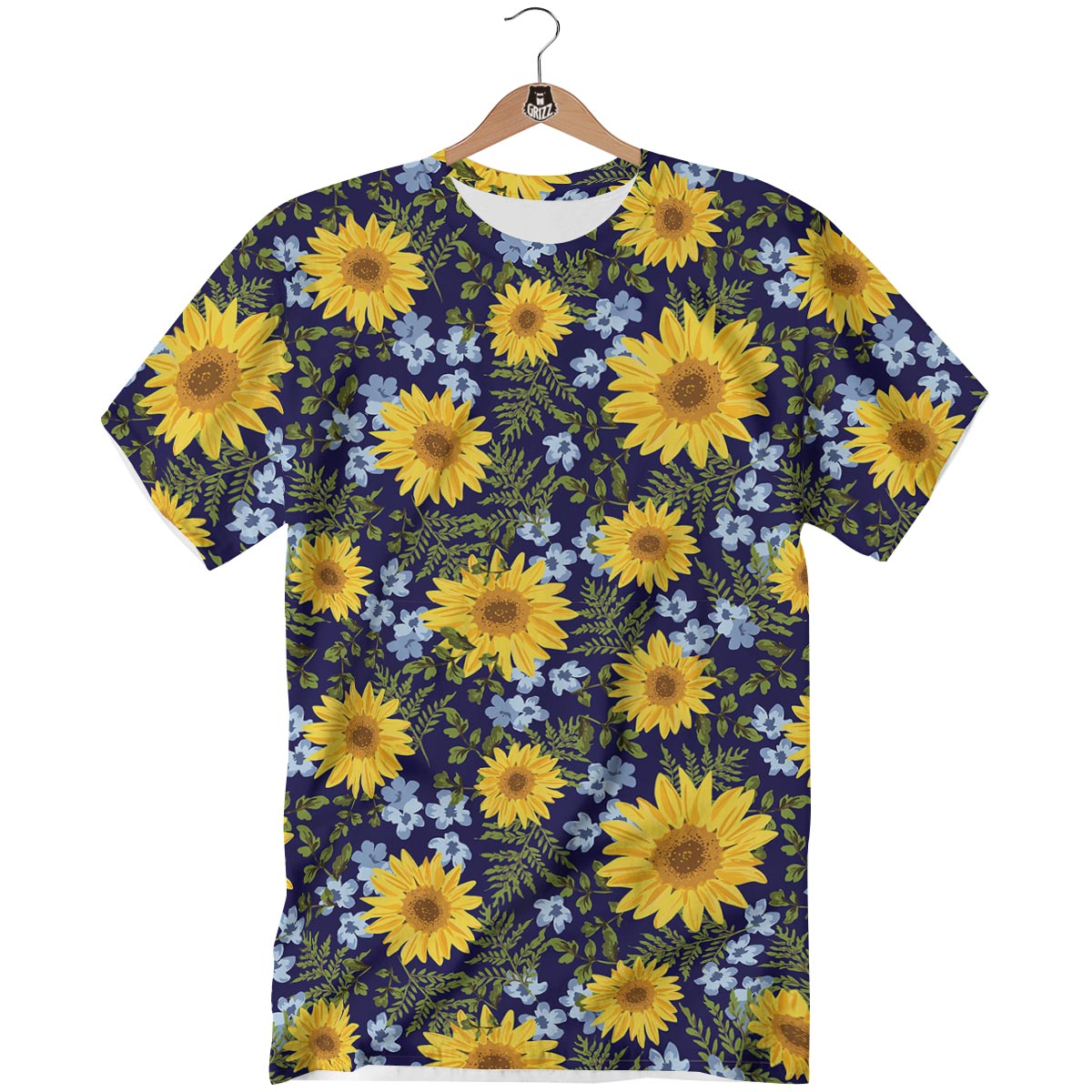 Pattern Sunflower Print Pattern T-Shirt-grizzshop