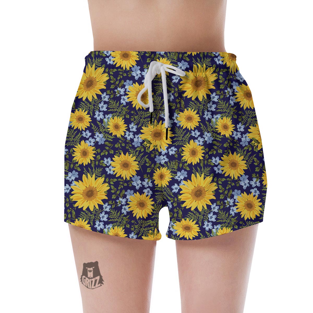 Pattern Sunflower Print Pattern Women's Shorts-grizzshop