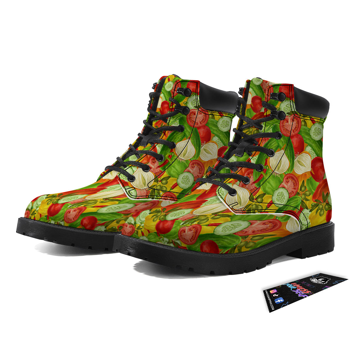 Pattern Vegan Print Pattern Boots-grizzshop