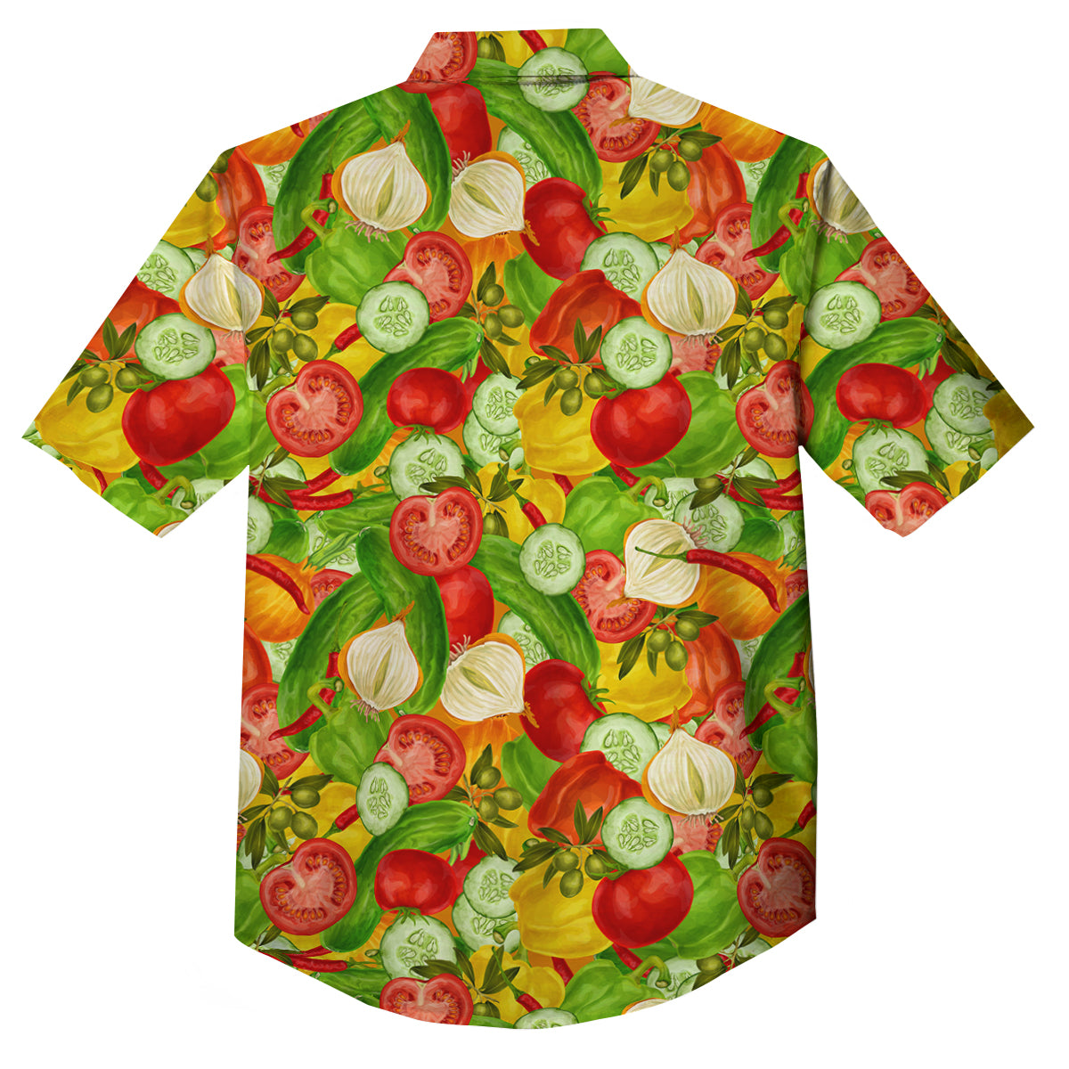 Pattern Vegan Print Pattern Button Up Shirt-grizzshop
