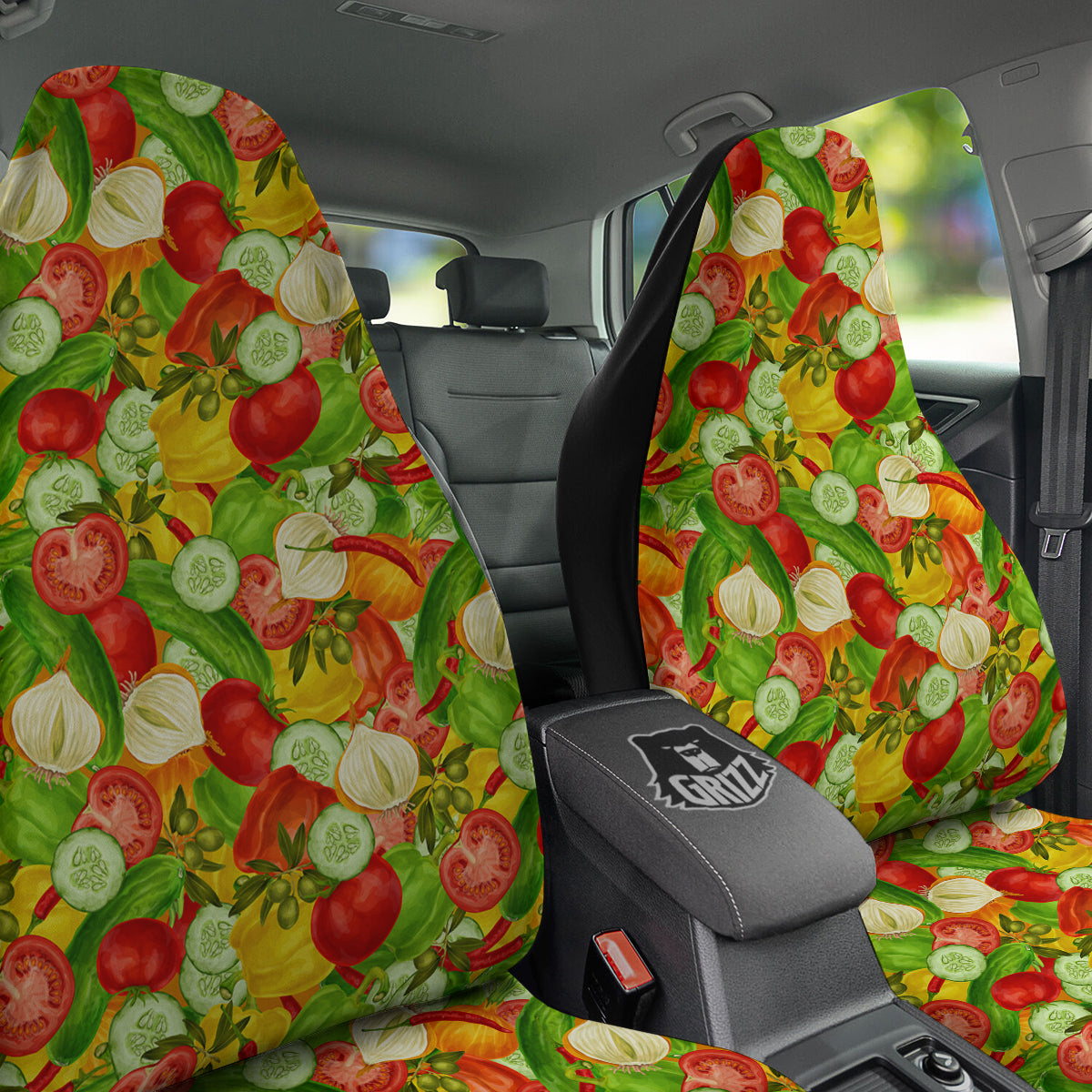 Pattern Vegan Print Pattern Car Seat Covers-grizzshop