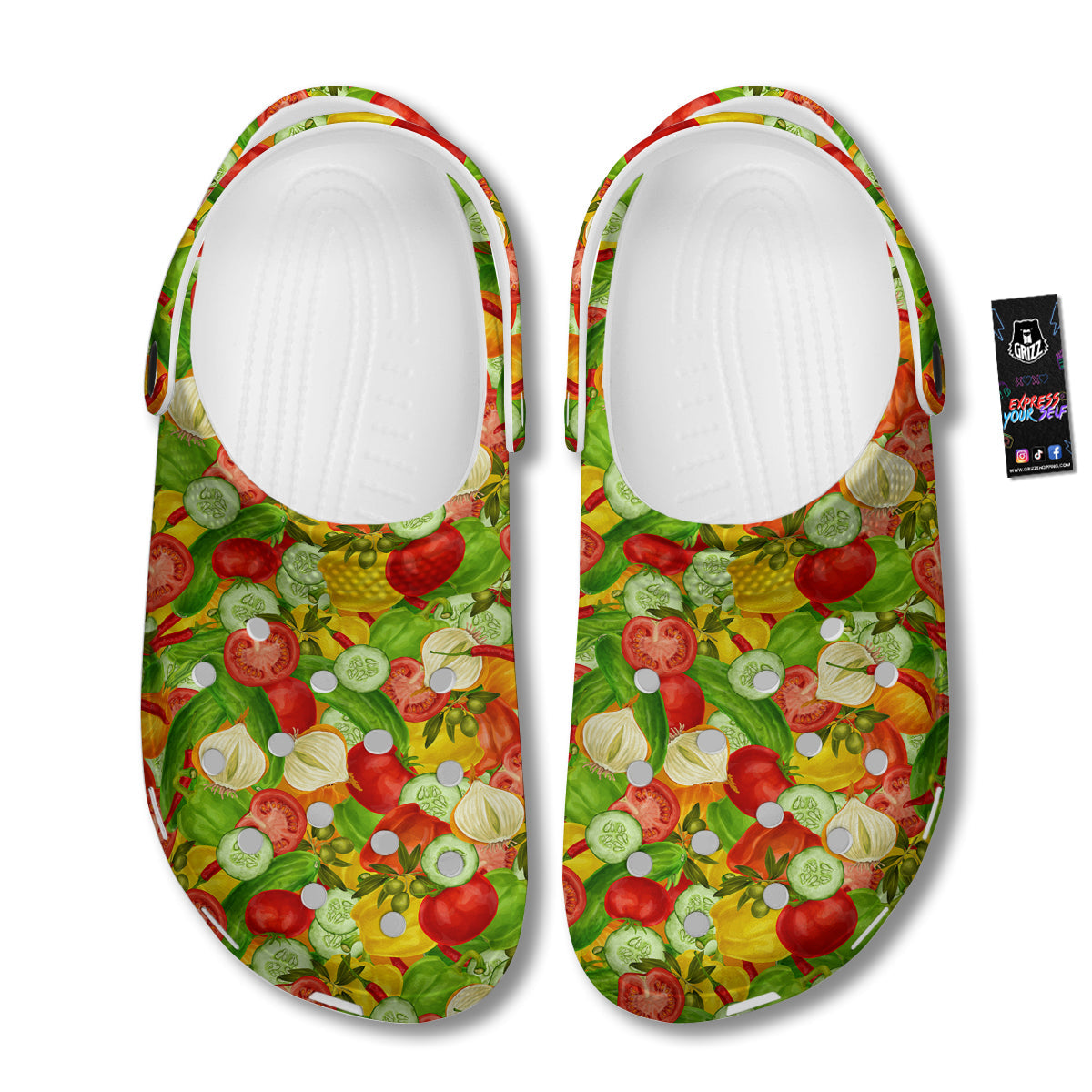Pattern Vegan Print Pattern Clog-grizzshop