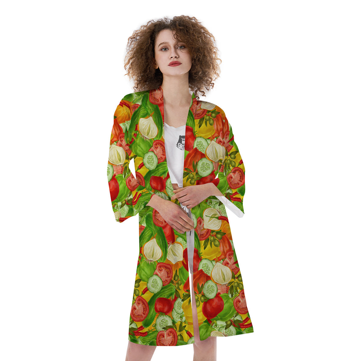 Pattern Vegan Print Pattern Kimono-grizzshop