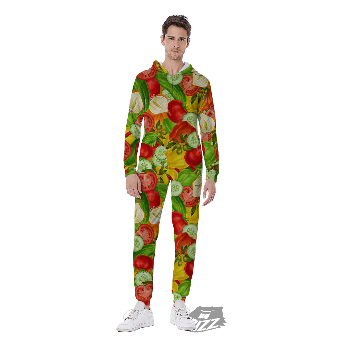 Pattern Vegan Print Pattern Men's Jumpsuit-grizzshop