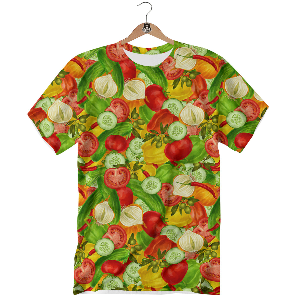 Pattern Vegan Print Pattern T-Shirt-grizzshop