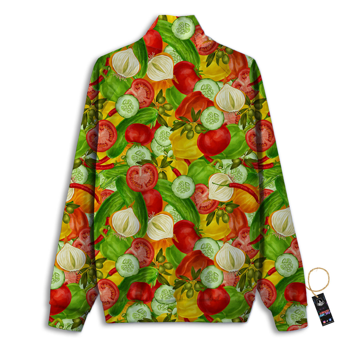 Pattern Vegan Print Pattern Track Jacket-grizzshop