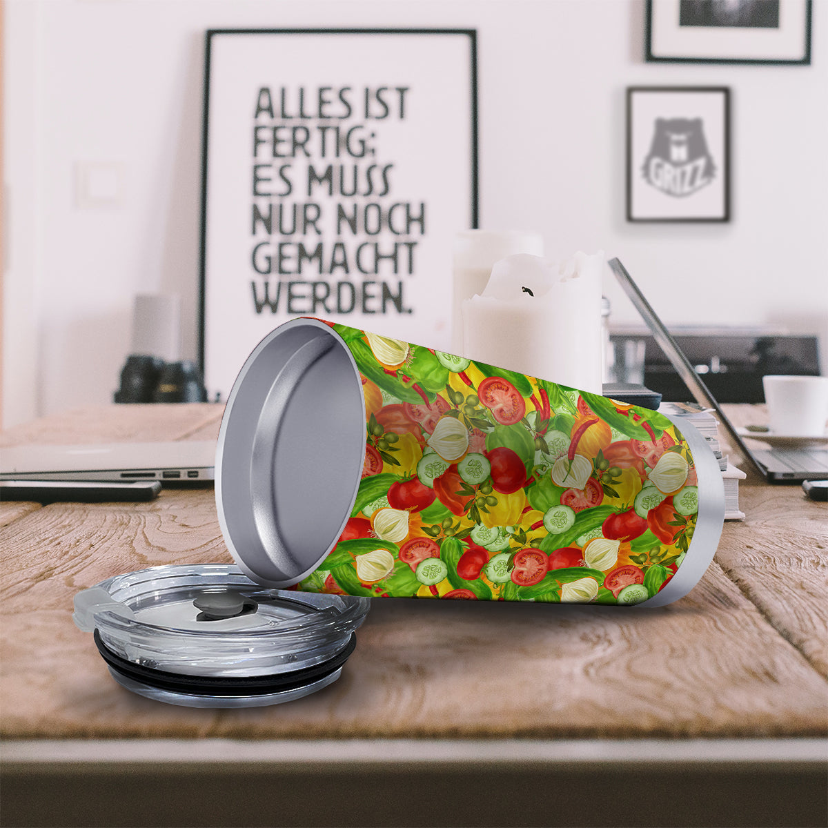 Pattern Vegan Print Pattern Tumbler-grizzshop