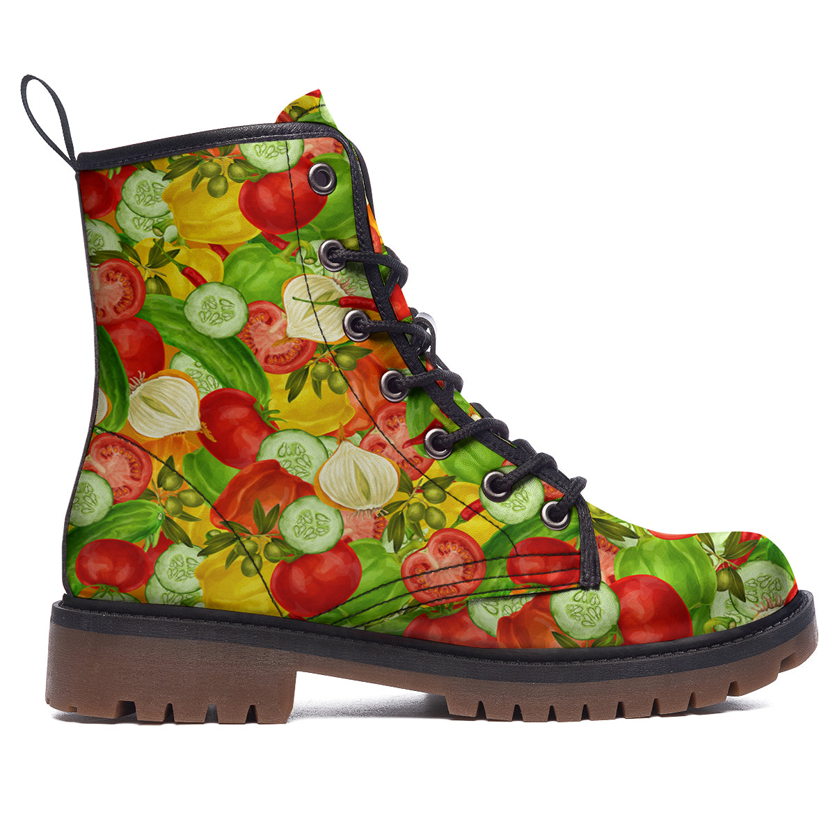 Pattern Vegan Print Pattern Work Boots-grizzshop