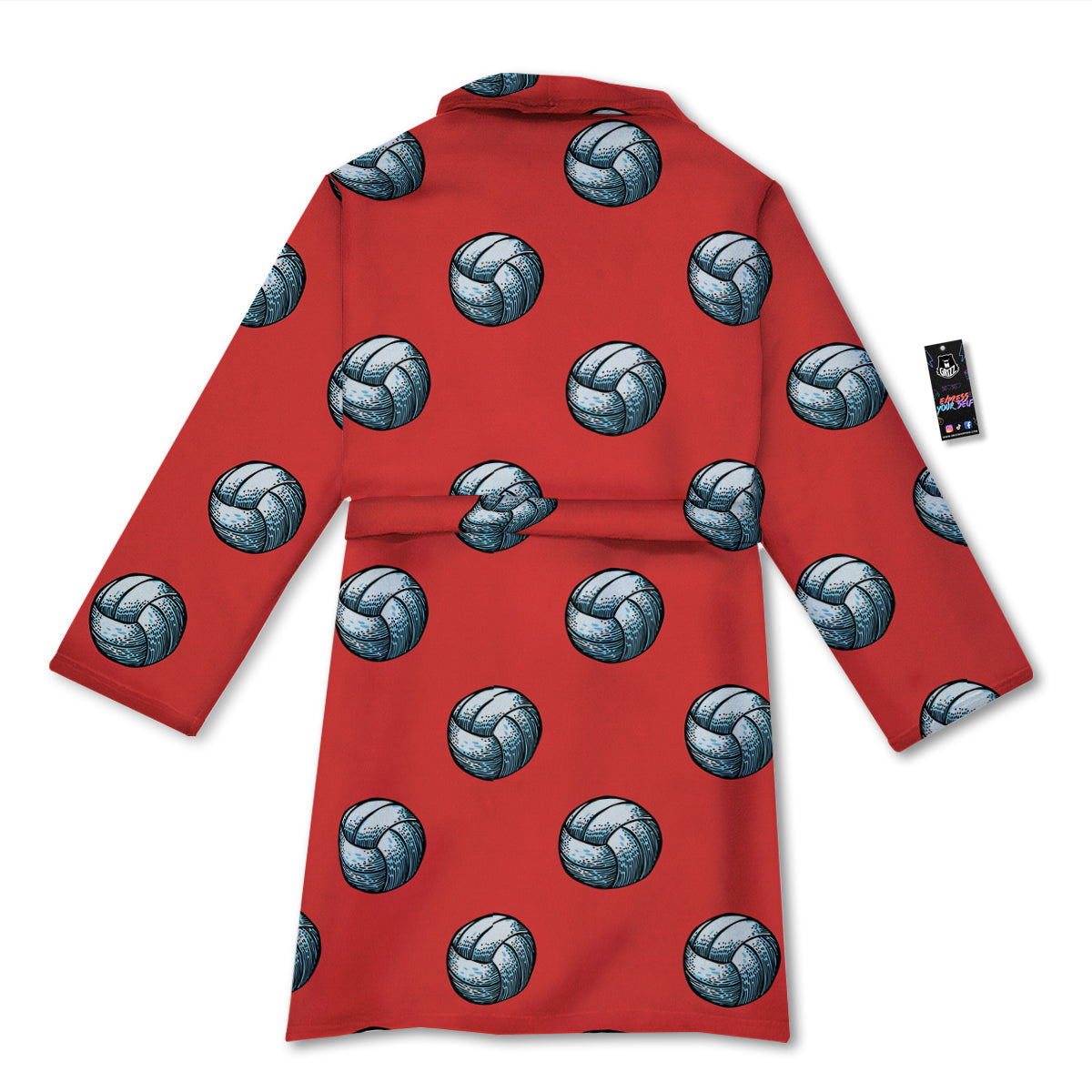 Pattern Volleyball Print Pattern Bathrobe-grizzshop