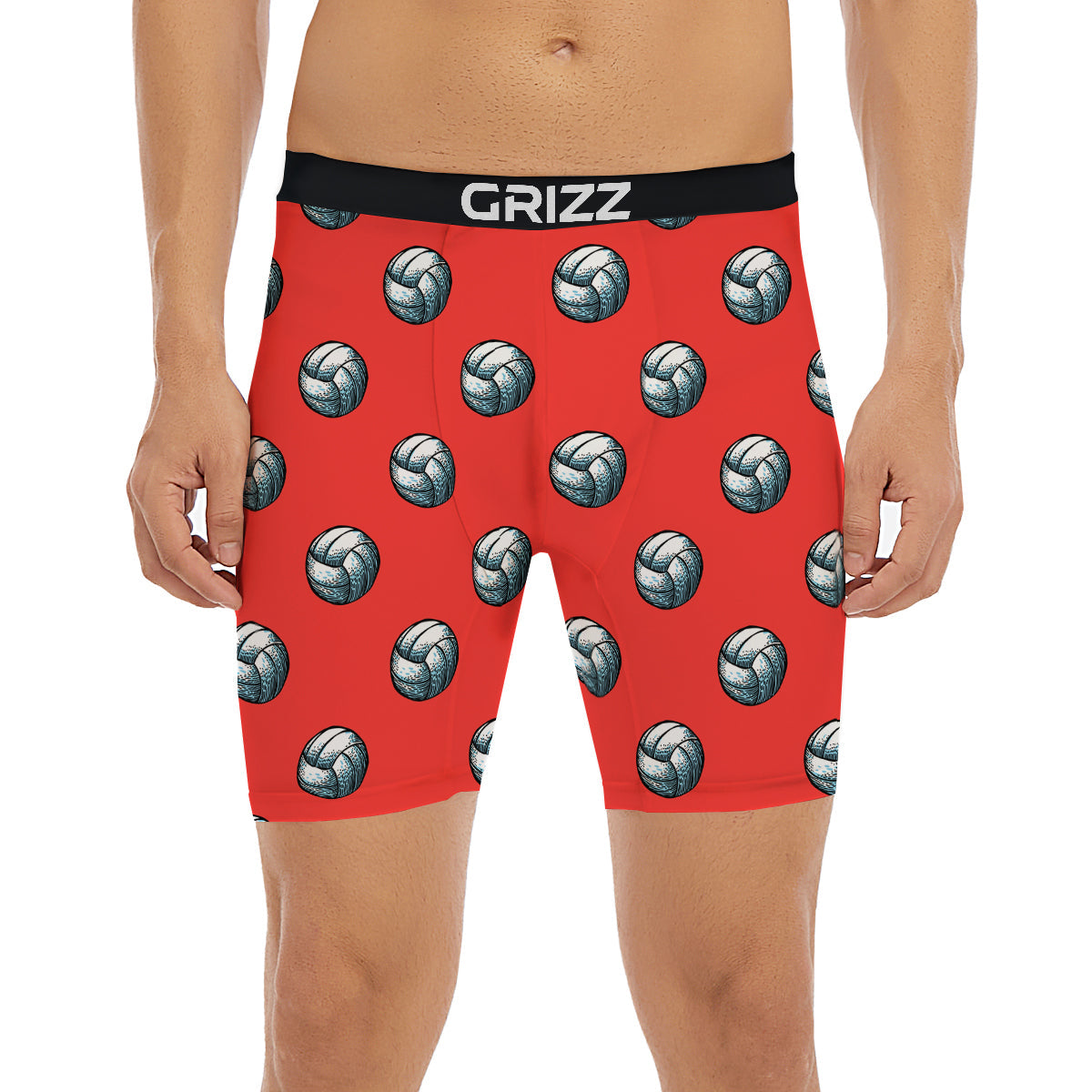 Pattern Volleyball Print Pattern Boxer Briefs-grizzshop