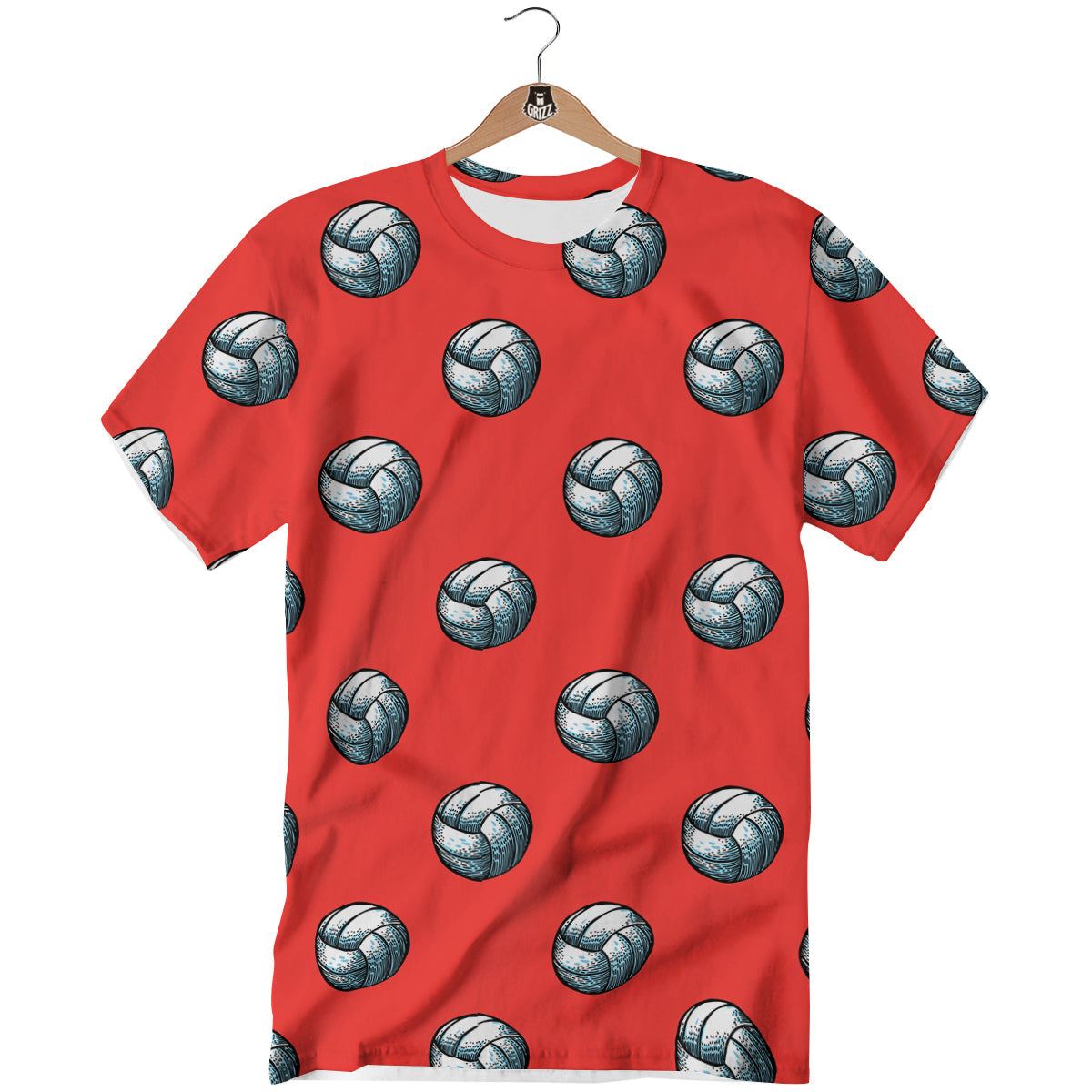 Pattern Volleyball Print Pattern T-Shirt-grizzshop