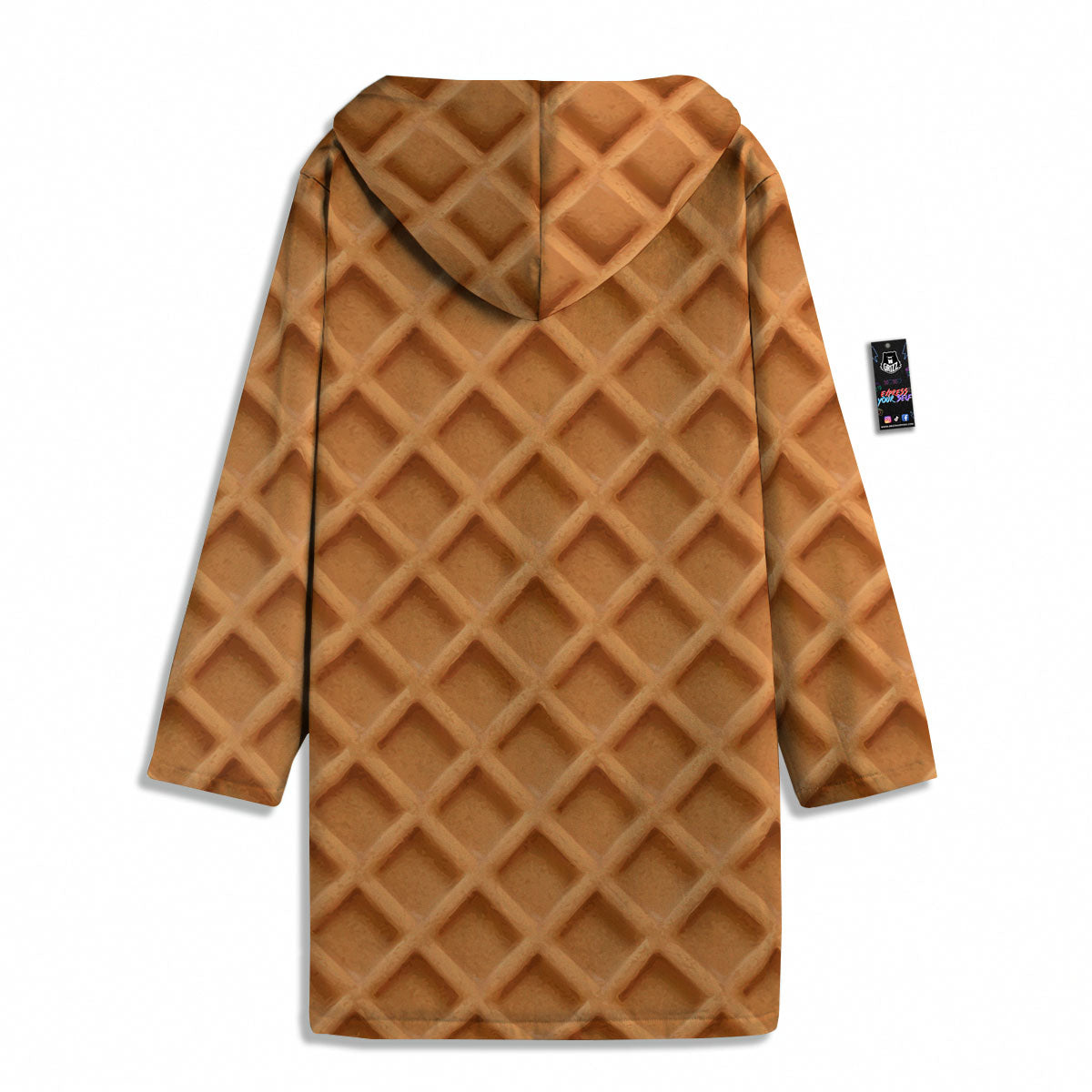 Pattern Waffle Print Men's Windbreaker Jacket-grizzshop