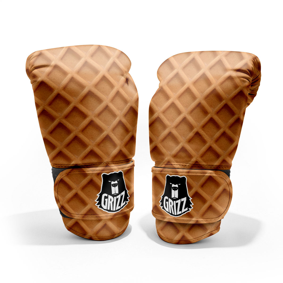 Pattern Waffle Print Sparring Gloves-grizzshop