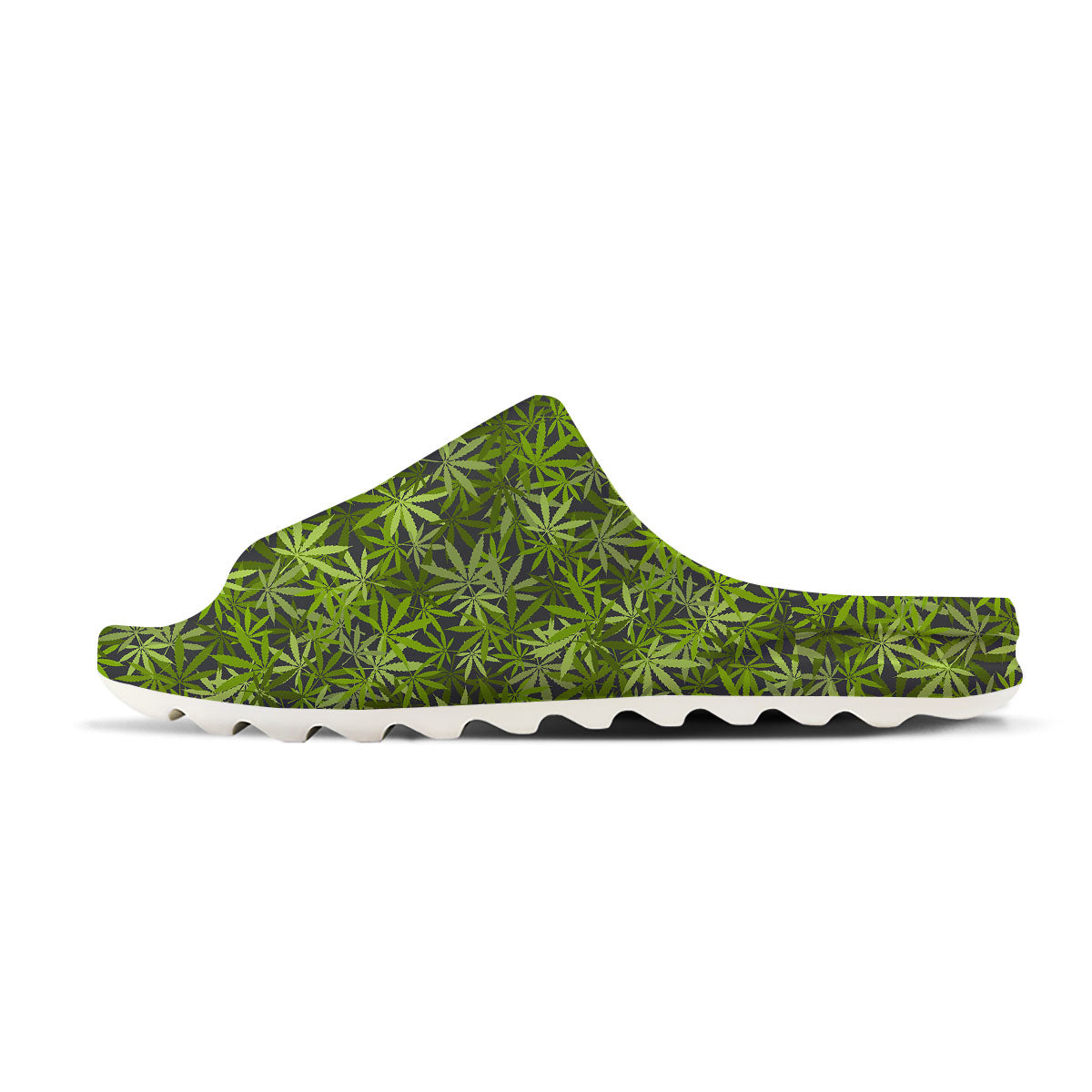 Pattern Leaf Marijuana Print Sandals-grizzshop