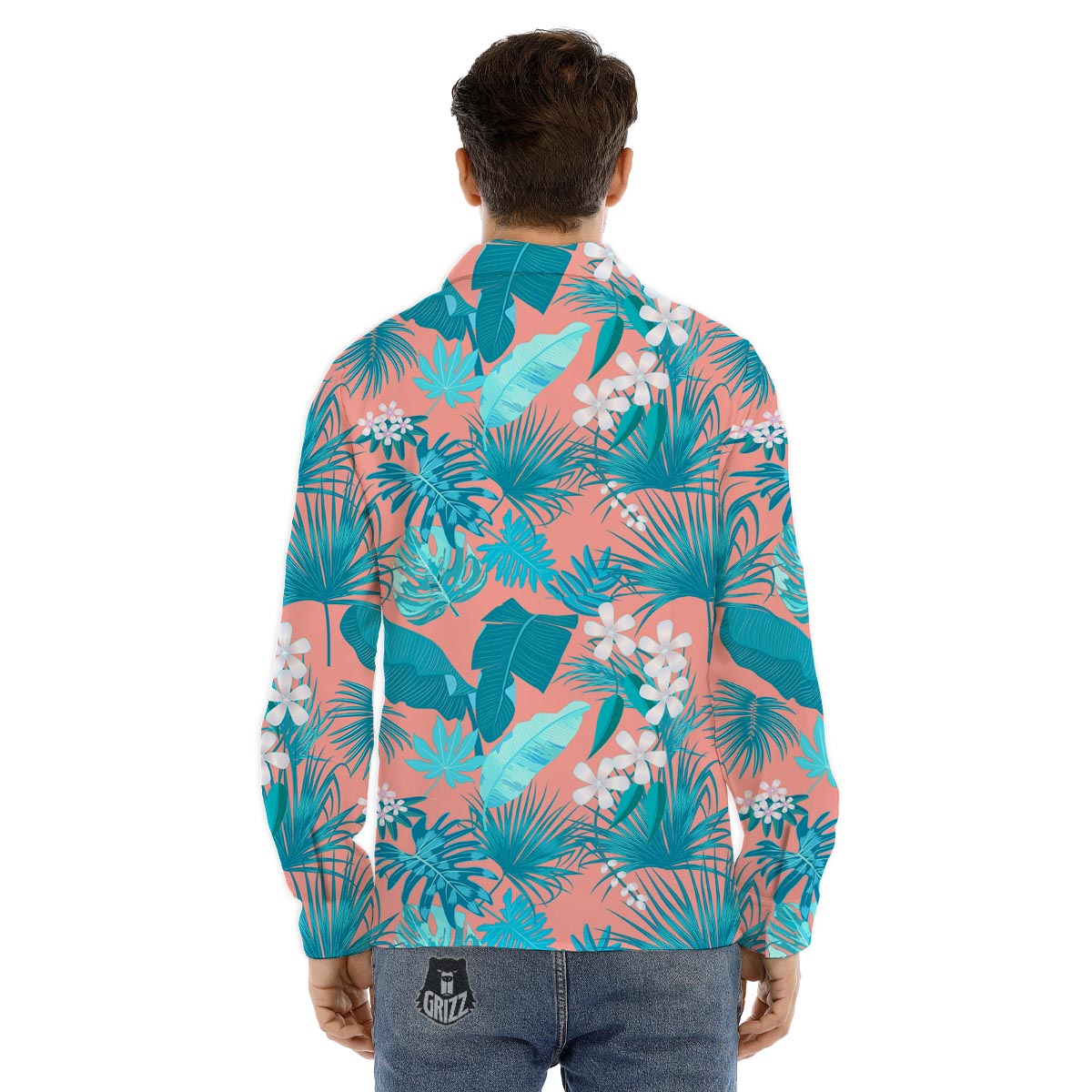 Paw Black And Red Print Pattern Men's Dress Shirts-grizzshop