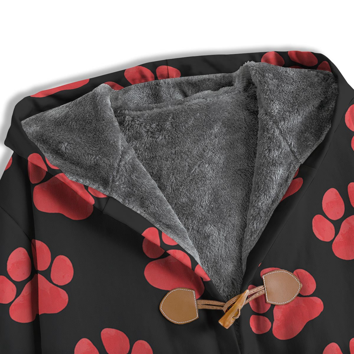 Paw Black And Red Print Pattern Men's Windbreaker Jacket-grizzshop