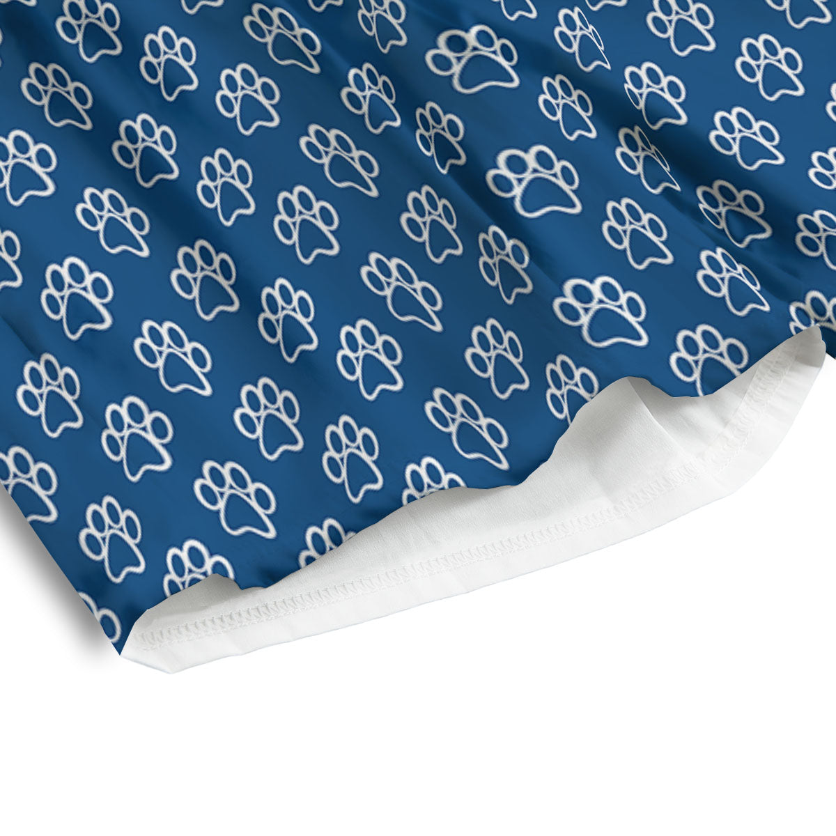 Paw Blue Animal Print Pattern Men's Athletic Shorts