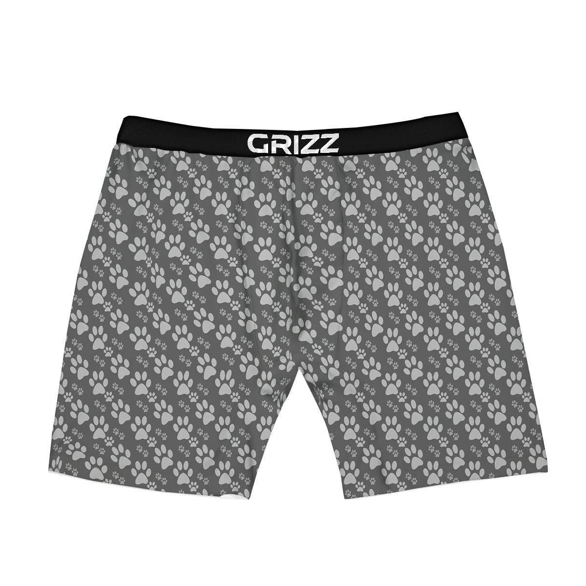 Paw Grey Animal Print Pattern Boxer Briefs-grizzshop